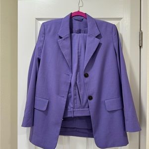 & Other Stories purple suit ( blazer and pants size s )